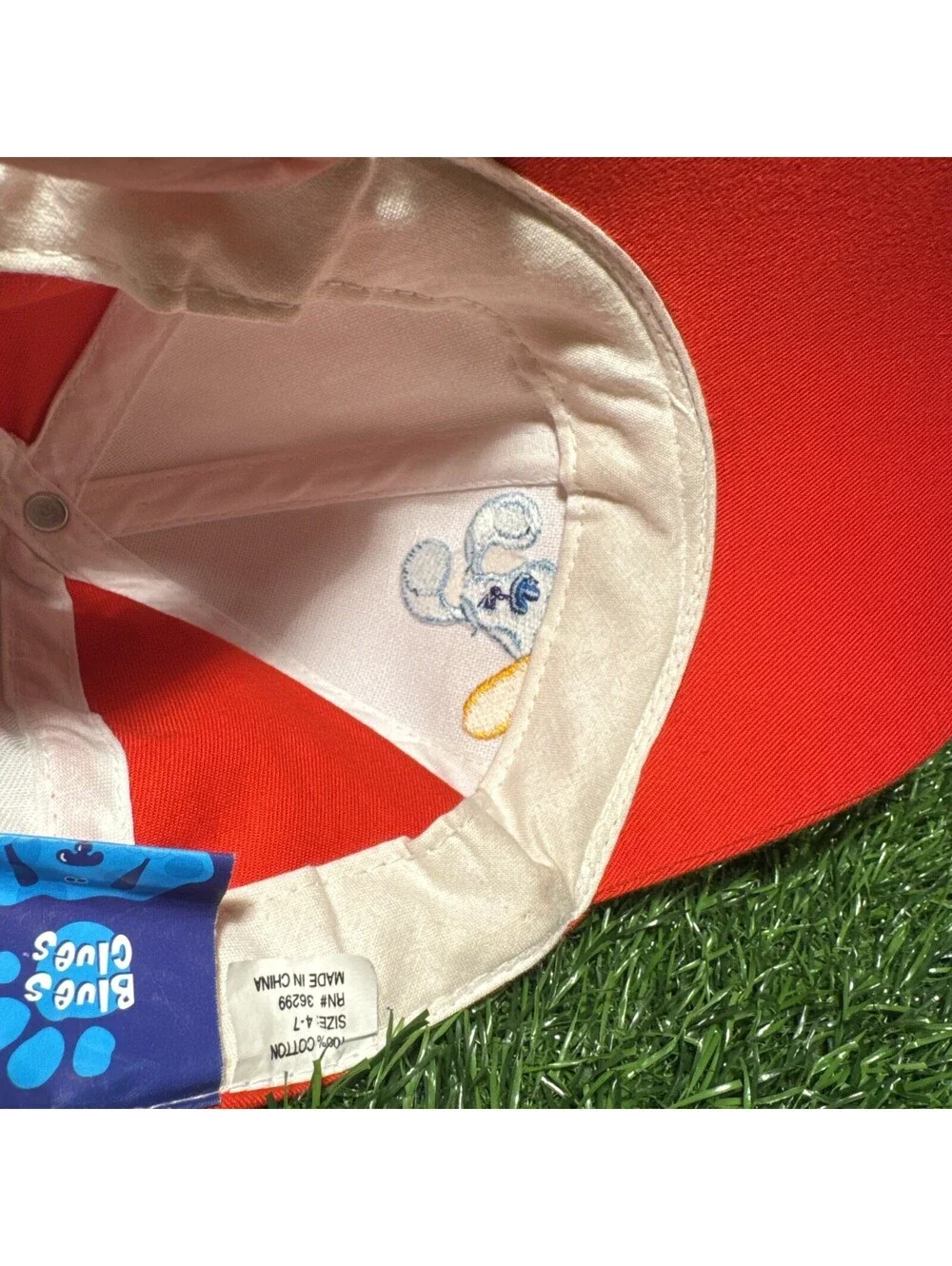 VTG Rare 2001 American Boy & Girl Blue's Clues Kids Baseball Hat Stretch Strap